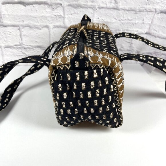 Africa Purse Vera Bradley Quilted Mini Duffle Shoulder Bag Handbag Zebra Retired - Picture 10 of 16